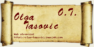 Olga Tašović vizit kartica